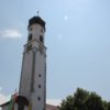 Blaserturm von Isny im Allgäu Achteckiger Aufbau Blaserturm Isny