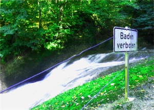 baden verboten schild eistobel isny