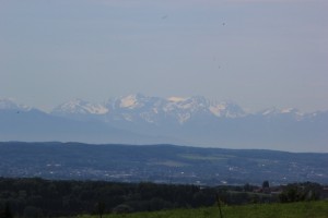 Blick zu den Alpen- Aussichtspunkt Aulendorf