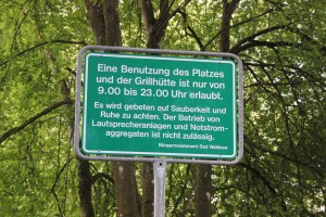 Schild Grillplatz Bad Waldsee Steinach