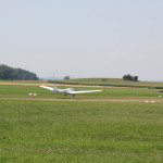 Landung Flieger Flugplatz Reute Bad Waldsee
