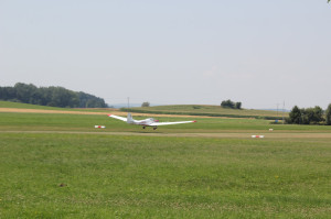 Landung Flieger Flugplatz Reute Bad Waldsee