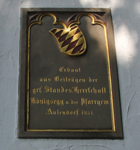 Tafel an der Seite der Hohkreuzkappelle