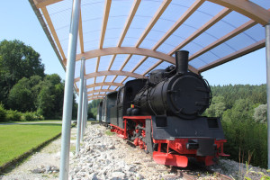Lok auf dem Bahnhof Durlesbach