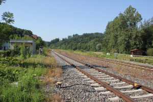 Neuer Schienenverlauf neben Bahnhof Durlesbach