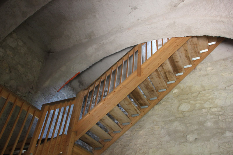 Treppenaufgang der Burg Bussen Oberschwaben