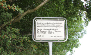 Grabener Höhe ist Privatbesitz