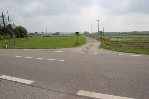 Landstraße 314 zwischen Bad Wurzach und Mennisweiler