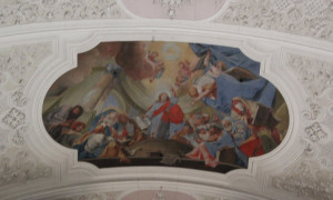 Zentrales-Deckengemälde-Klosterkirche-Weißenau