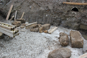 Stadtmauerfunde bei Baustelle Bad Waldsee