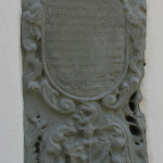 Inschrift Außenwand Kirche Kißlegg