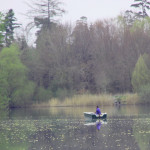 Angler auf dem Baggersee Moellenbronn