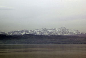 Blick auf Alpen und Bodensee
