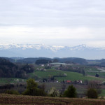 Blick auf Alpen von Ottershofen