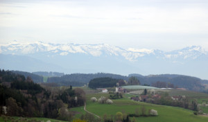 Schnee in Alpen