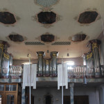 Blick zur Orgel Kirche Hasenweiler