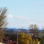 Blick auf Alpen