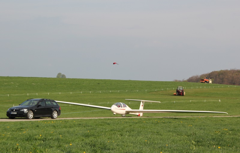 Segelflugzeug Landebahn Heiligenberg