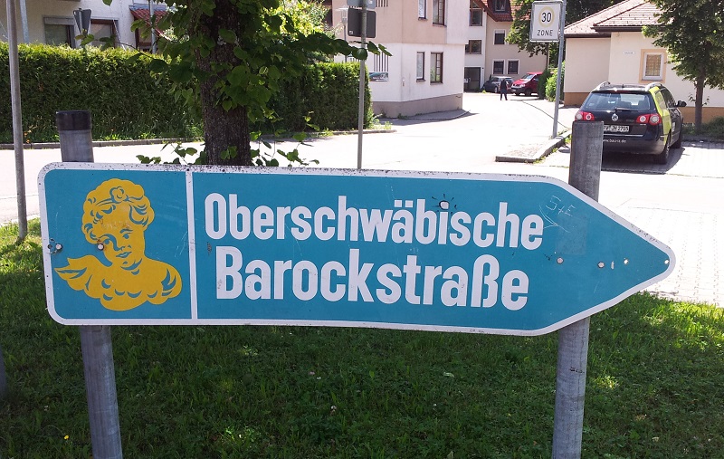 Schild Oberschwaebische Barockstrasse