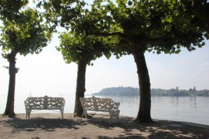 Ufer Sitzbaenke Insel Mainau