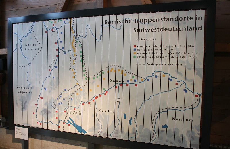 Roemische Standorte in Oberschwaben