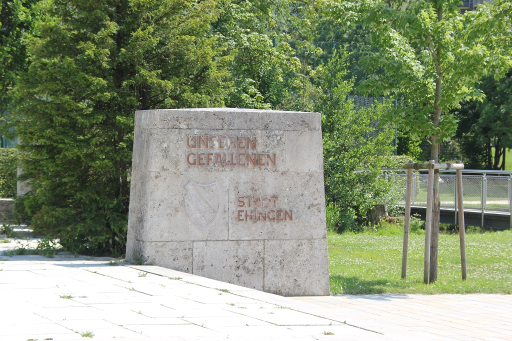 Denkmalsinschrift Ehingen Stadtgarten