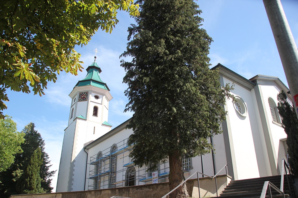 Kirche Gruenkraut St Gallus und Nikolaus