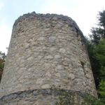 Wachturm von nahem Burgruine Hausen im Tal
