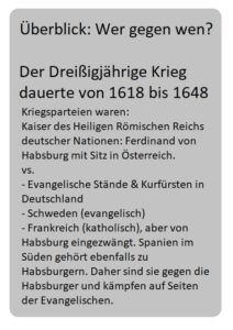 Opponenten im Dreißigjaehrigen Krieg