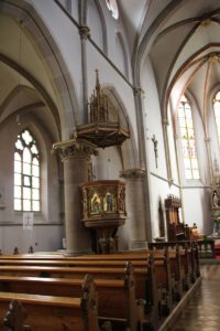 Neogotische Kanzel St Konrad Kirche Langenenslingen