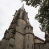 Geschichte des Ortes und der Zweitkirche St. Konrad in Langenenslingen Neogotischer Kirchturm St Konrad Kirche Langenenslingen