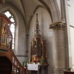 Neogotischer Seitenaltar St Konrad Kirche Langenenslingen