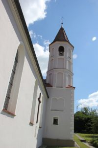 Kirchturm St Odilia Fischbach